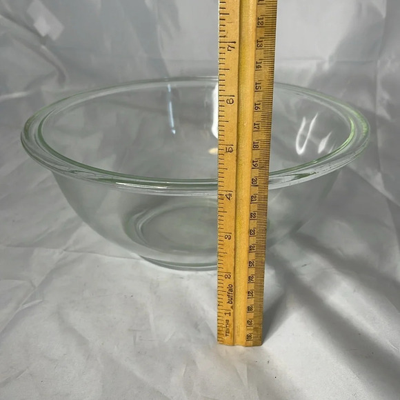 VINTAGE 1980’s PYREX 2.5L Clear Glass Bowl Corning NY USA 325 Oven Microwave - Picture 6 of 8
